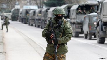 Russian forces deployed across Crimea to "oversee a safe referendum" on whether Crimea would split from Ukraine. Photo: Reuters